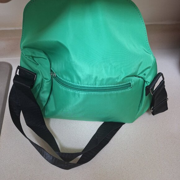 GREEN NYLON CROSS BODY BAG. - Picture 2 of 3